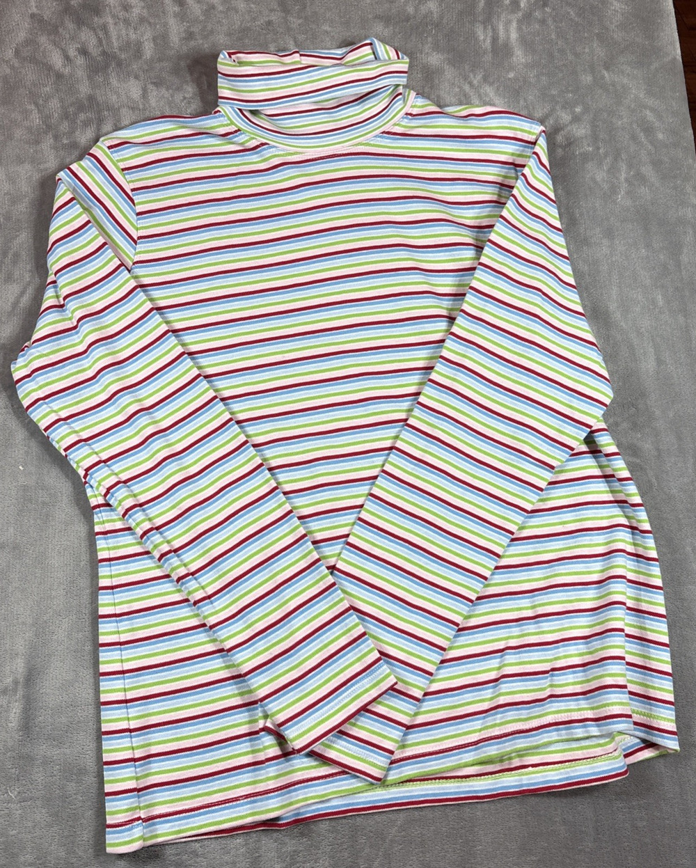 White Stag Women's Size XL Striped Turtleneck Y2K Long Sleeve Streetwear